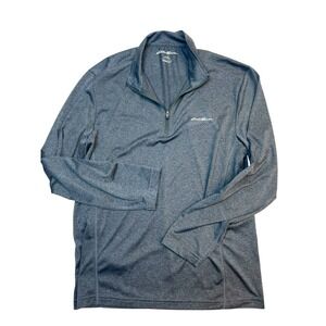 Men's Eddie Bauer Small Quarter Zip FreeDry All Season Lightweight Gray